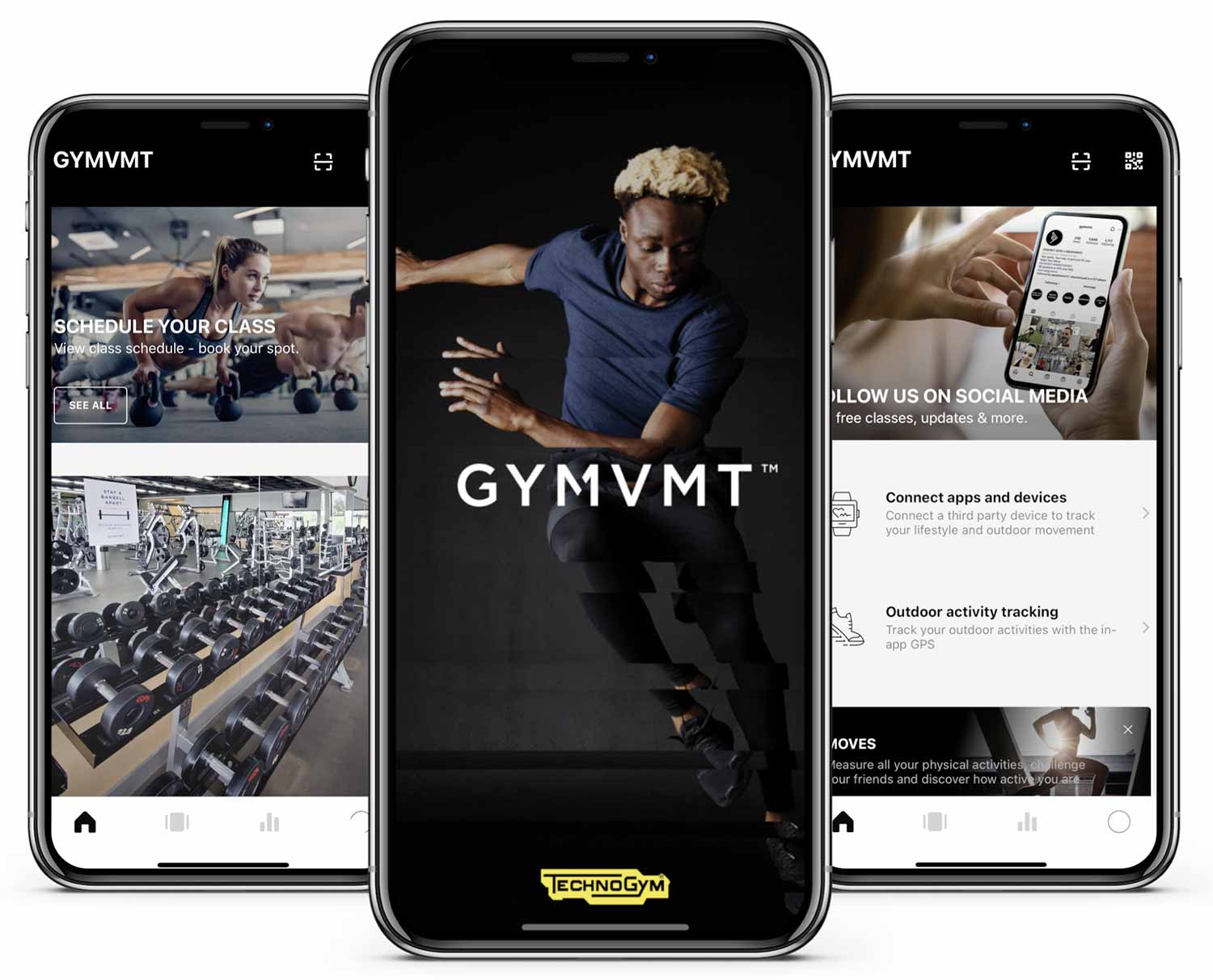 The GYMVMT app keeps you connected; with your trainer, your classes and your workout data.